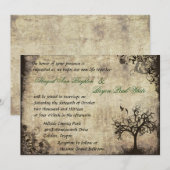 New Life Vintage Hochzeit Einladung (Vorne/Hinten)