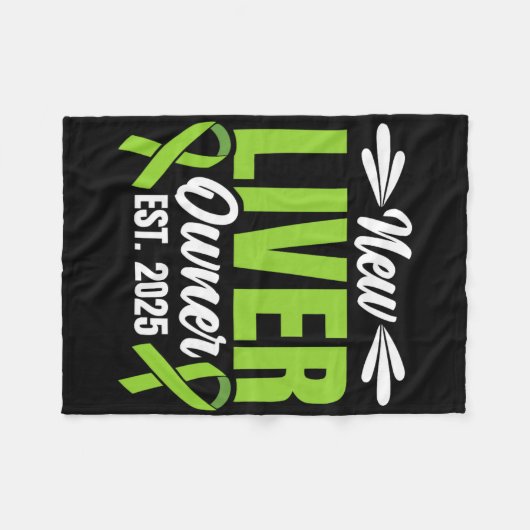 New Liver Owner Est. 2025 - Liver Transplant Recie Fleecedecke (Vorderseite (Horizontal))