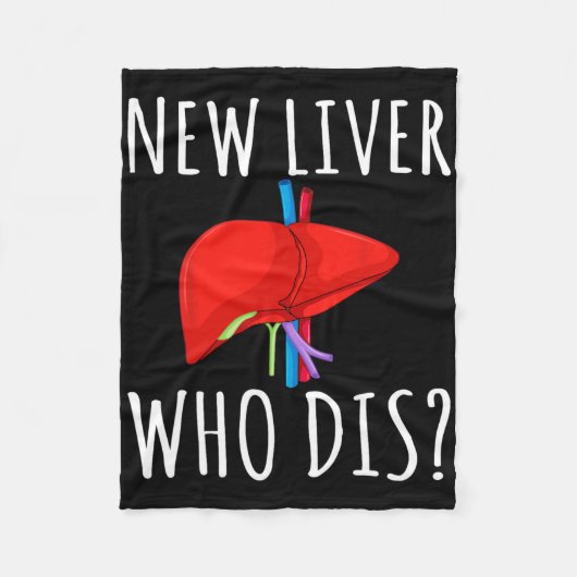 New Liver Who Dis Men Women Liver Transplant Recie Fleecedecke (Vorderseite)