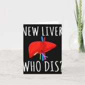 New Liver Who Dis Men Women Liver Transplant Recie Karte (Vorderseite)