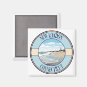 New London, Connecticut Magnet (Vorderseite/Rückseite)