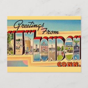 New London Connecticut Postcard Postkarte