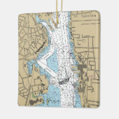 New London CT Chart Keramikornament (Links)