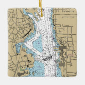 New London CT Chart Keramikornament (Vorderseite)