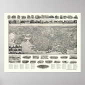 New London, CT Panoramic Map - 1911 Poster (Vorne)