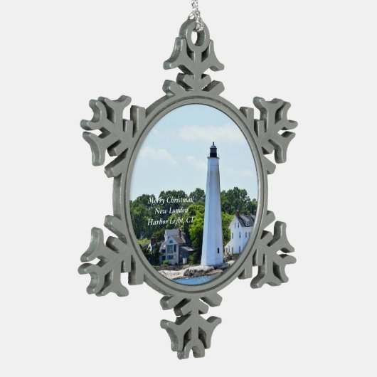 New London Harbour Light, CT Christmas Ornament (Links)