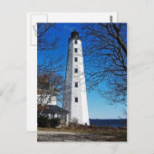 New London Harbour Light Postkarte (Vorne/Hinten)