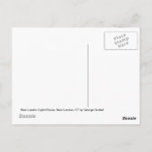 New London Harbour Light Postkarte (Rückseite)