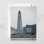 New London Harbour Light River View Postkarte (Vorne/Hinten)