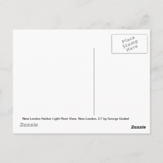 New London Harbour Light River View Postkarte (Rückseite)