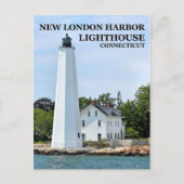 New London Harbour Lighthouse, Connecticut Postcar Postkarte (Vorderseite)