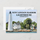 New London Harbour Lighthouse, Connecticut Postcar Postkarte (Vorne/Hinten)