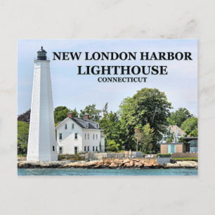 New London Harbour Lighthouse, Connecticut Postcar Postkarte