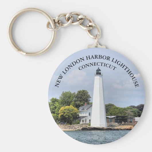 New London Harbour Lighthouse, Connecticut Schlüss Schlüsselanhänger (Vorne)