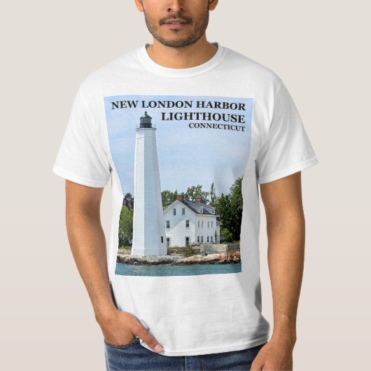 New London Harbour Lighthouse CT double side TShir T-Shirt (Vorderseite)