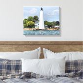 New London Harbour Lighthouse CT Wrapped Canvas Leinwanddruck (Insitu (Schlafzimmer))