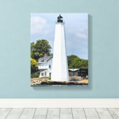 New London Harbour Lighthouse CT Wrapped Canvas Leinwanddruck (Insitu (Holzboden))