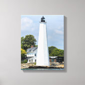 New London Harbour Lighthouse CT Wrapped Canvas Leinwanddruck (Vorderseite)