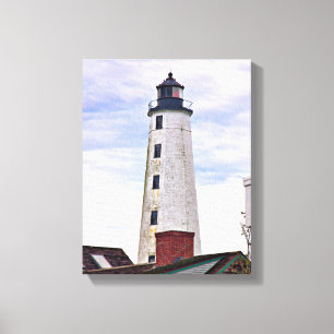 New London Harbour Lighthouse CT Wrapped Canvas Leinwanddruck
