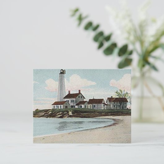 New London Harbour Lighthouse Postkarte (Stehend Vorderseite)