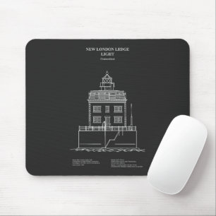 New London Ledge Leuchtturm - Connecticut – PD Mousepad
