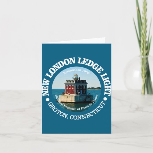 New London Ledge Leuchtturm Karte (Vorderseite)