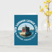 New London Ledge Leuchtturm Karte (Gelbe Blume)