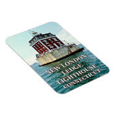 New London Ledge Light, Connecticut Foto Magnet (Rechte Seite)