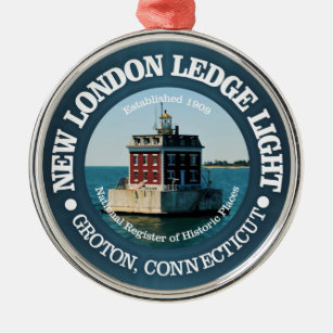 New London Ledge Light Ornament Aus Metall