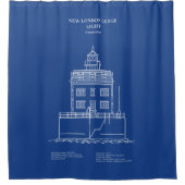 New London Ledge Lighthouse - Connecticut - AD Duschvorhang (Vorderseite)