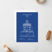 New London Ledge Lighthouse - Connecticut - AD Mitteilungskarte (Vorderseite/Rückseite Beispiel)