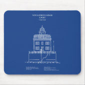 New London Ledge Lighthouse - Connecticut - AD Mousepad (Vorne)