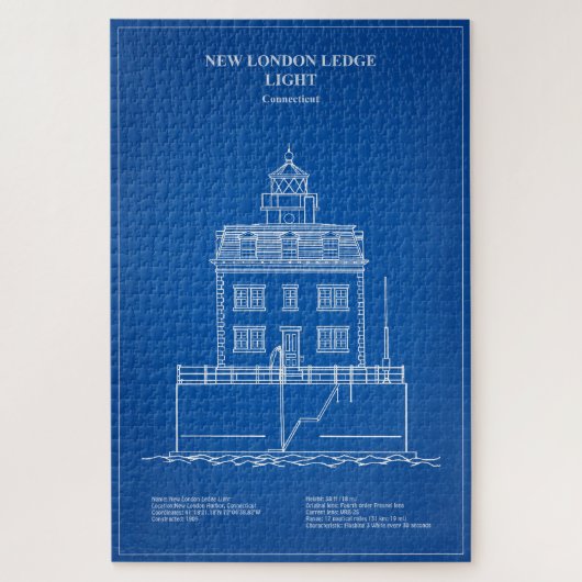 New London Ledge Lighthouse - Connecticut - AD Puzzle (Vertikal)