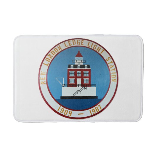 New London Ledge Lighthouse, Connecticut Bath Mat Badematte (Vorderseite)