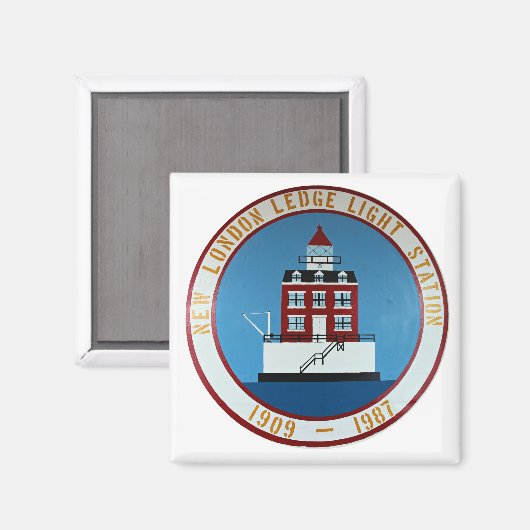New London Ledge Lighthouse, Connecticut Magnet (Vorderseite/Rückseite)