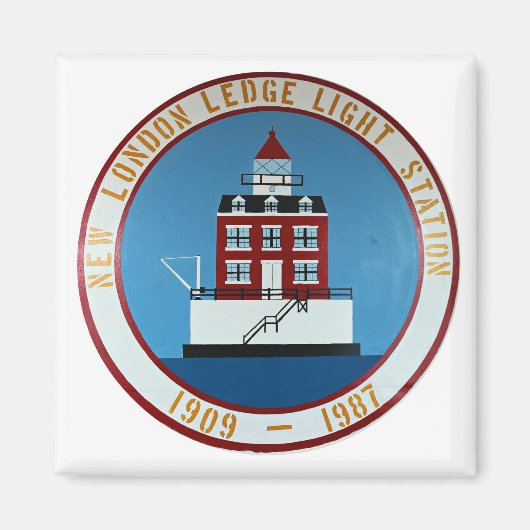 New London Ledge Lighthouse, Connecticut Magnet (Vorne)