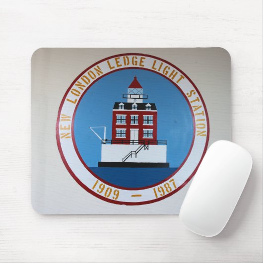 New London Ledge Lighthouse, Connecticut Mousepad (Mit Mouse)