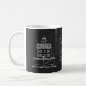 New London Ledge Lighthouse - Connecticut - PD Kaffeetasse (Links)
