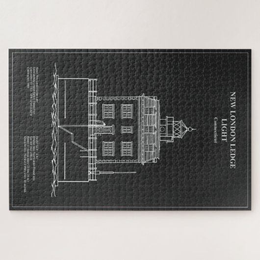 New London Ledge Lighthouse - Connecticut - PD Puzzle (Horizontal)