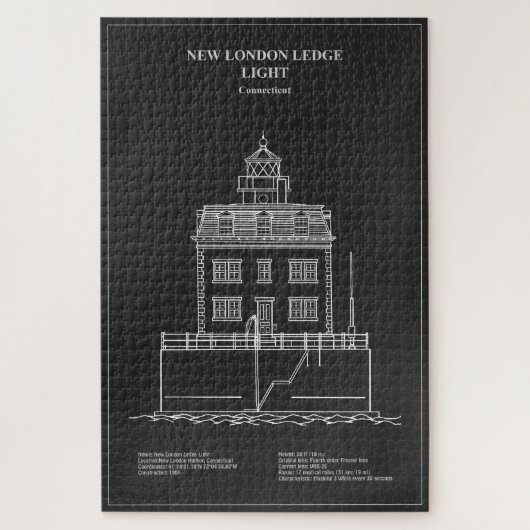 New London Ledge Lighthouse - Connecticut - PD Puzzle (Vertikal)