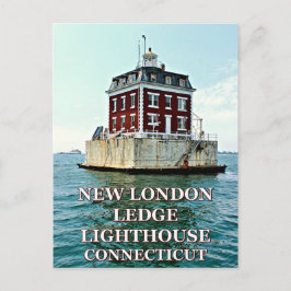 New London Ledge Lighthouse, Connecticut Postcard Postkarte