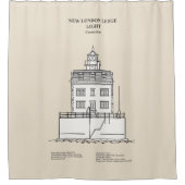 New London Ledge Lighthouse - Connecticut - SBD Duschvorhang (Vorderseite)