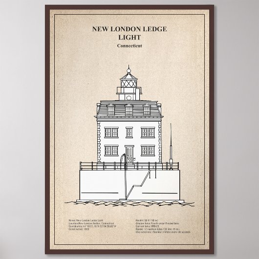 New London Ledge Lighthouse - Connecticut - SBD Fotodruck