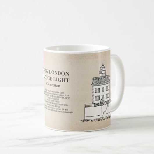 New London Ledge Lighthouse - Connecticut - SBD Kaffeetasse (VorderseiteRechts)