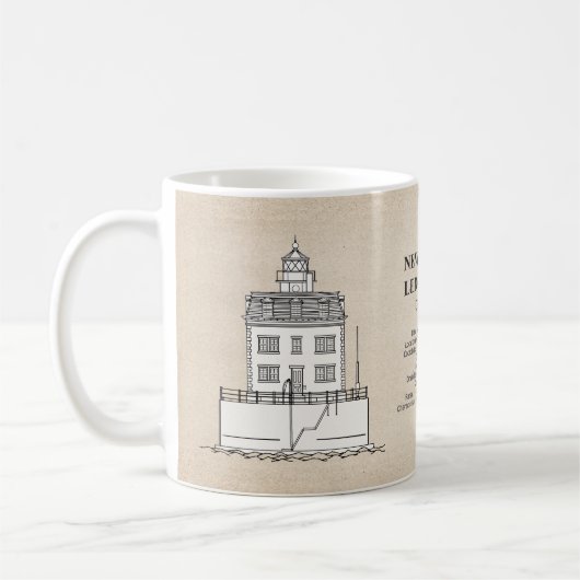 New London Ledge Lighthouse - Connecticut - SBD Kaffeetasse (Links)