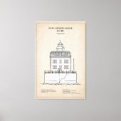New London Ledge Lighthouse - Connecticut - SBD Leinwanddruck (Vorderseite)