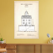 New London Ledge Lighthouse - Connecticut - SBD Leinwanddruck (Insitu (Wohnzimmer))