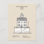 New London Ledge Lighthouse - Connecticut - SBD Postkarte (Vorderseite)