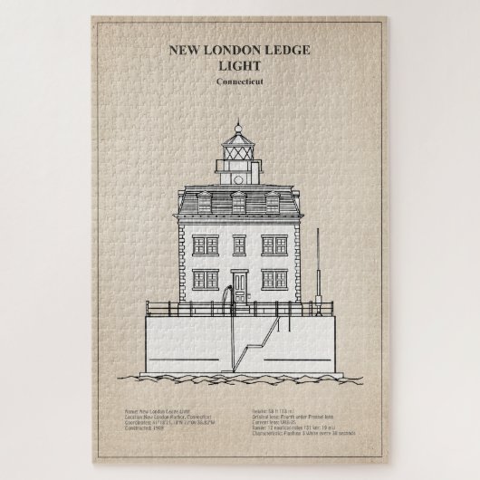 New London Ledge Lighthouse - Connecticut - SBD Puzzle (Vertikal)