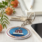 New London Ledge Lighthouse, Connecticut Schlüssel Schlüsselanhänger (Seite)